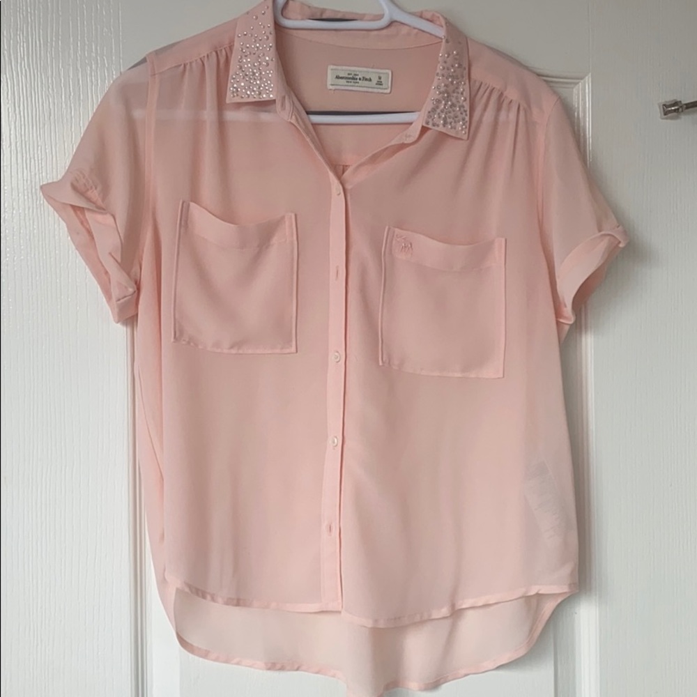 Abercrombie Sheer Blush Shirt